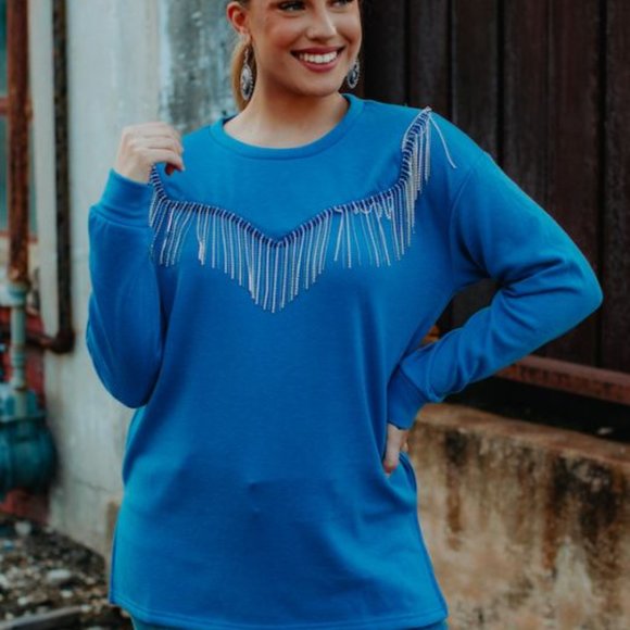 Top rhinestone sweater NWT - Picture 2 of 7